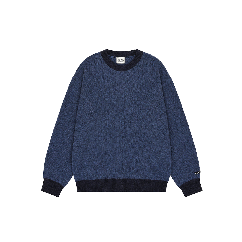 Kappy Ringer round wool knit - Blue