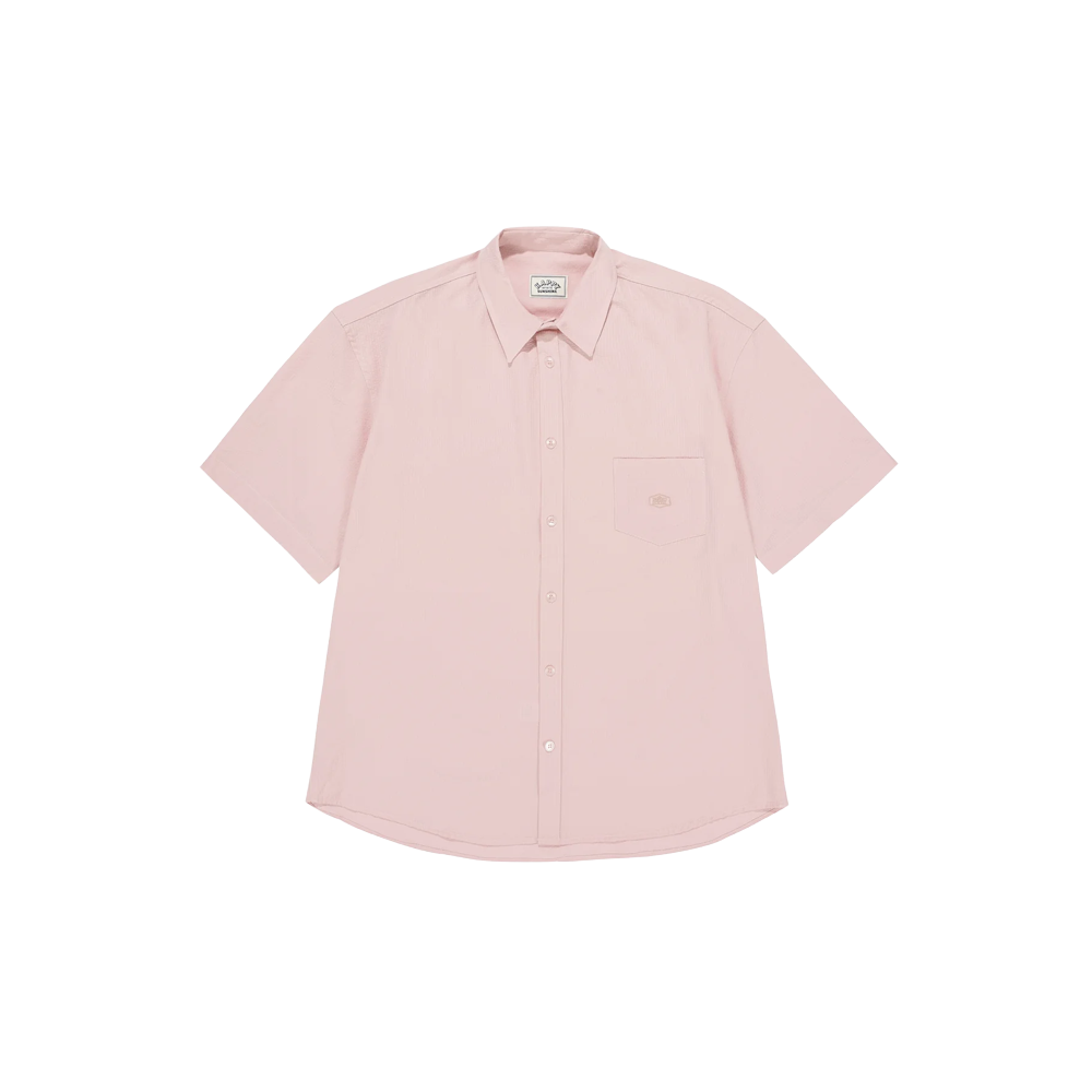 Kappy Relaxed Seersucker Half shirt - Light Pink