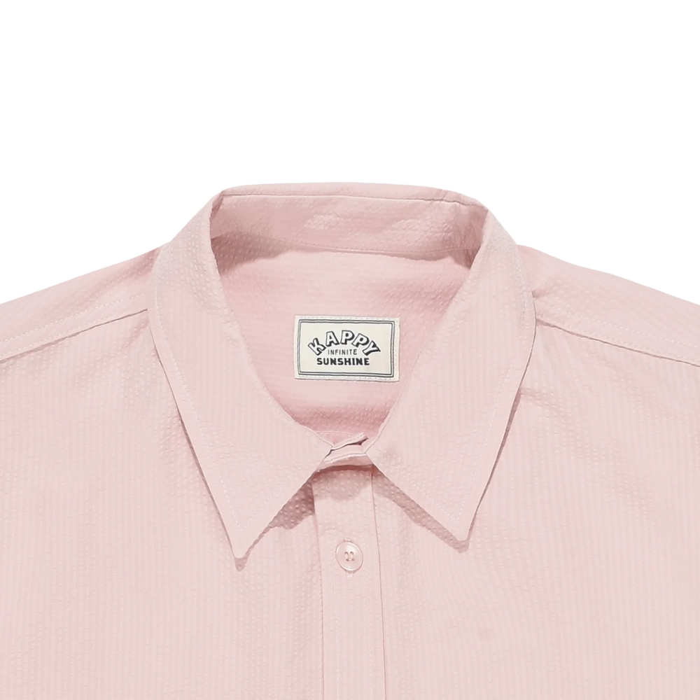 Kappy Relaxed Seersucker Half shirt - Light Pink