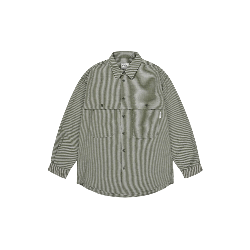 Kappy Stripe Pocket Work shirt - Khaki