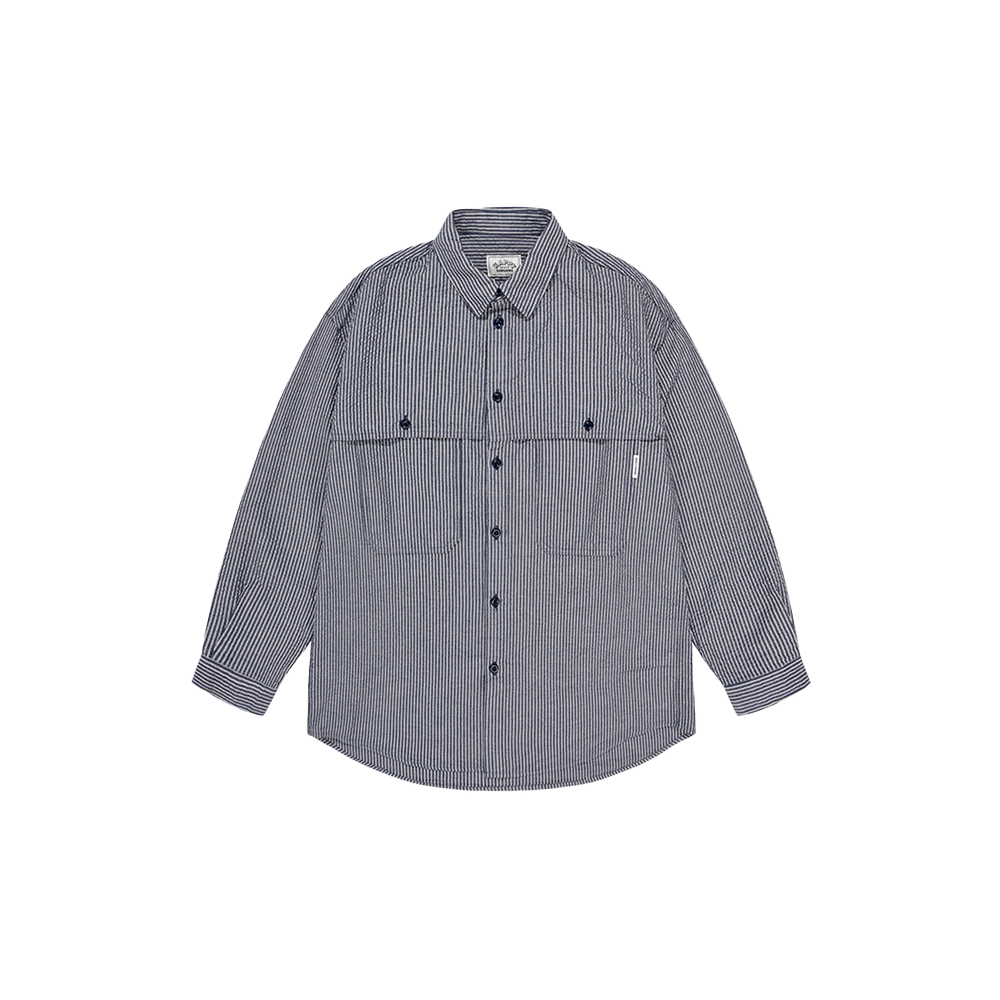 Kappy Stripe Pocket Work shirt - Navy