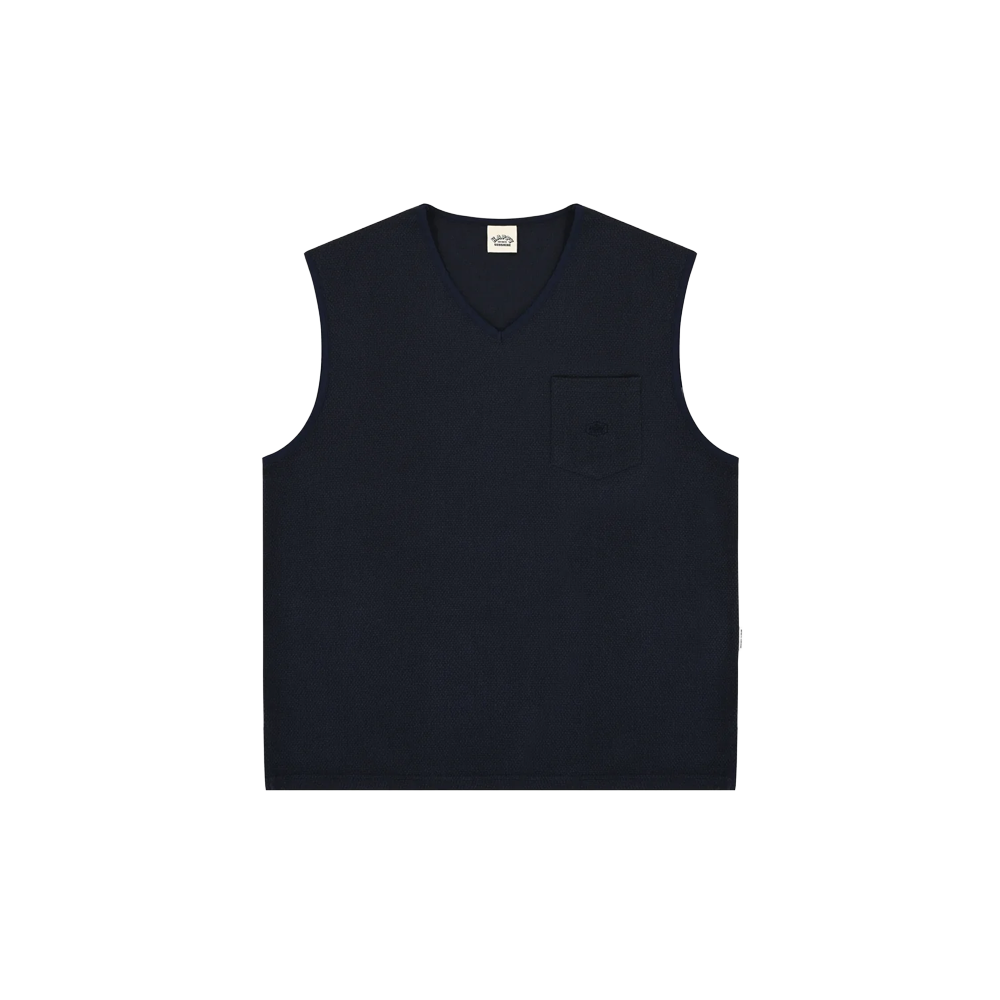 Kappy Woven cotton Vest - Navy