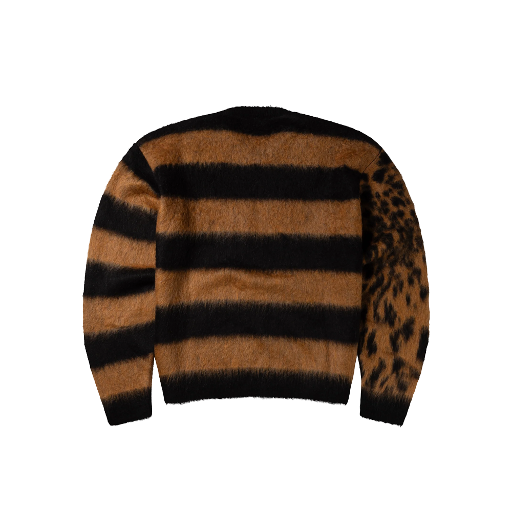 Aries Brushed Leopard Sweater - Brown