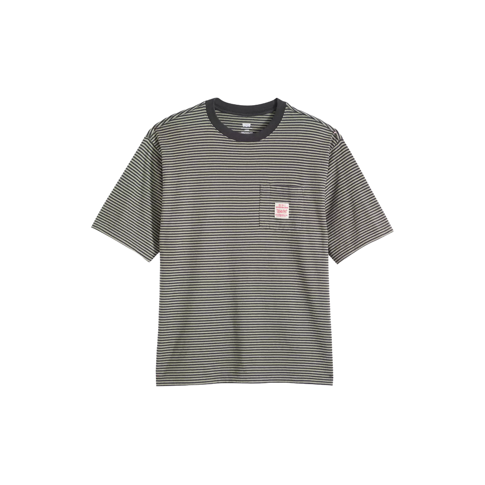 Levi's SS Workwear Tee - Euan Stripe Dried Sage