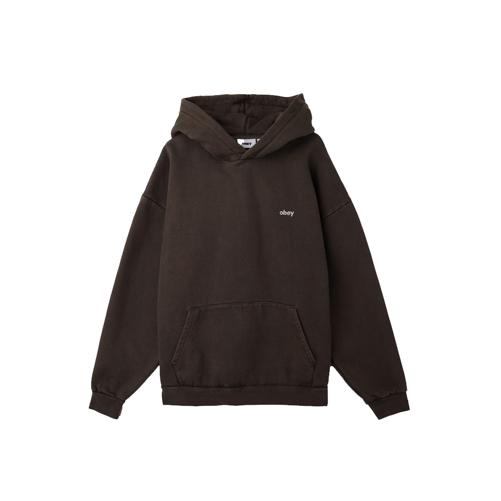 Obey Lowercase Pigment Pullover Hood - Java Brown