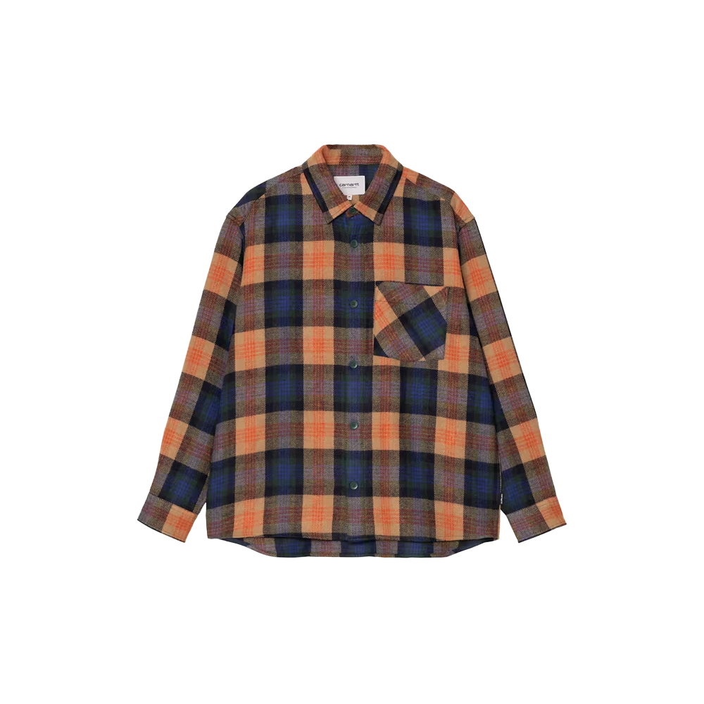 Carhartt WIP L/S Dern Shirt - Dern Check, Sycamore Tree