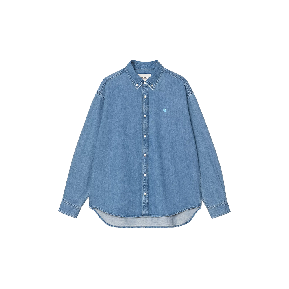 Carhartt WIP L/S Lucas Shirt - Blue Stone Washed