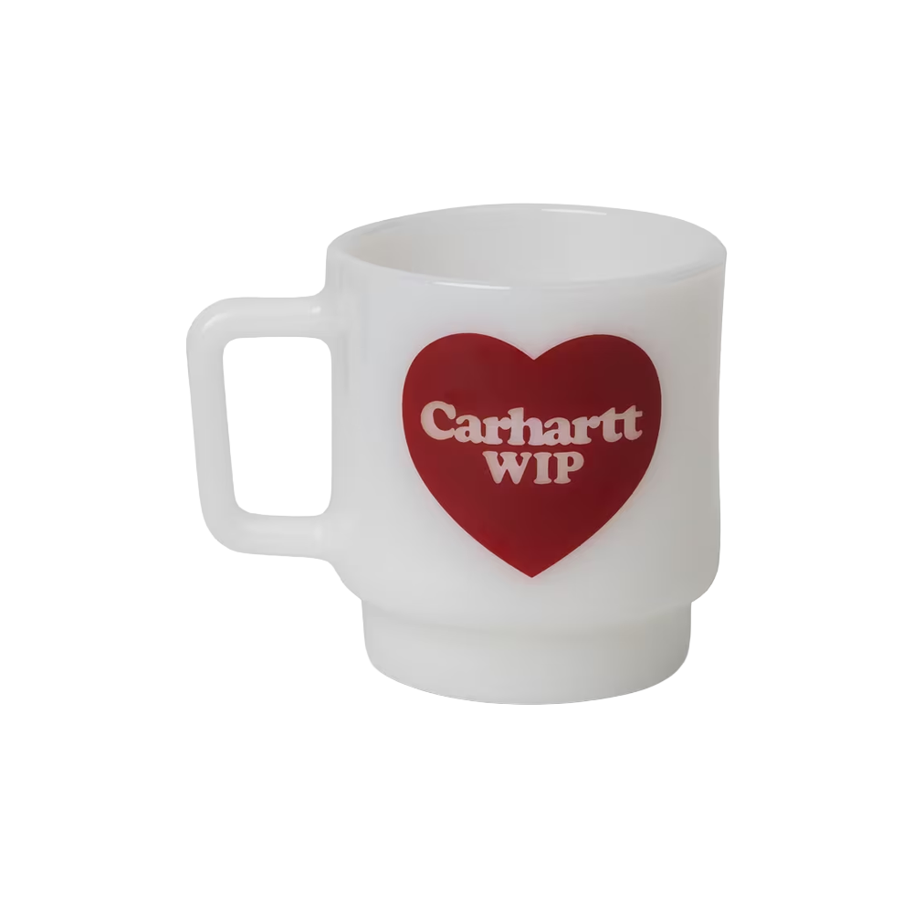 Carhartt WIP Heart Glass Mug - White