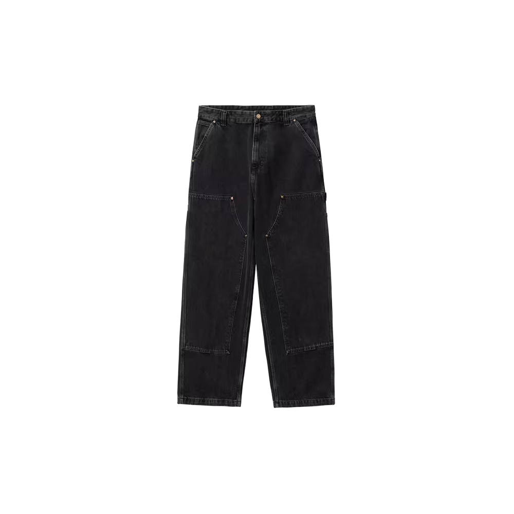 Carhartt WIP Nash Double Knee Pant - Black, Stone washed