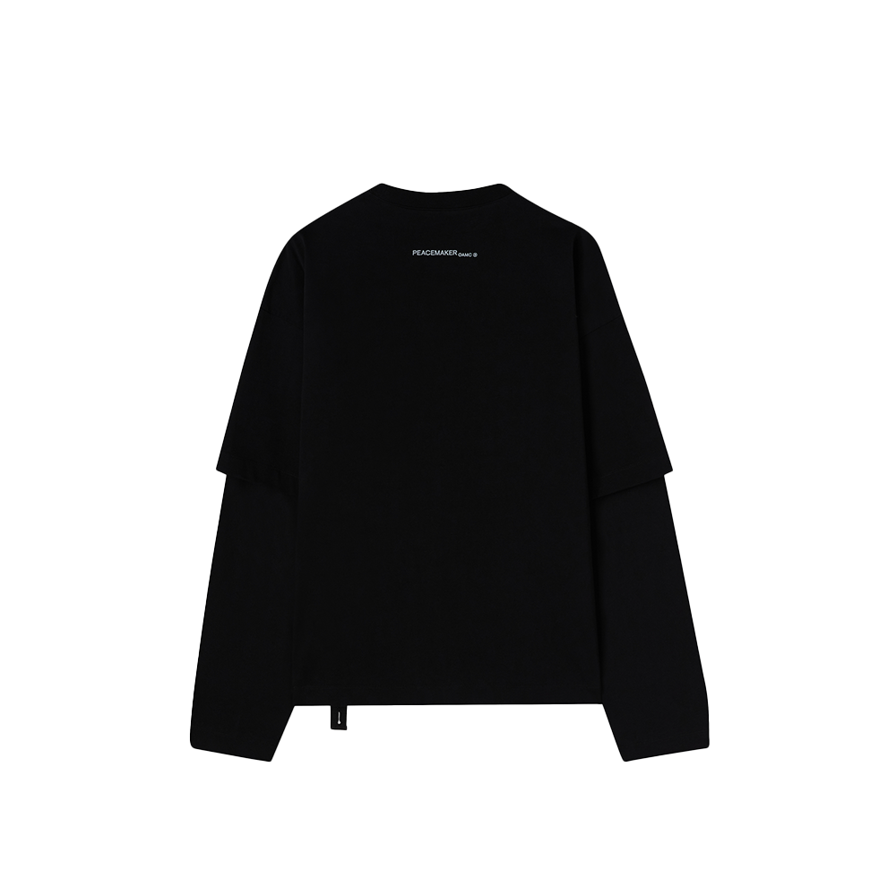 OAMC Peacemaker Leaf Double Layer Boxy Tshirt - Black