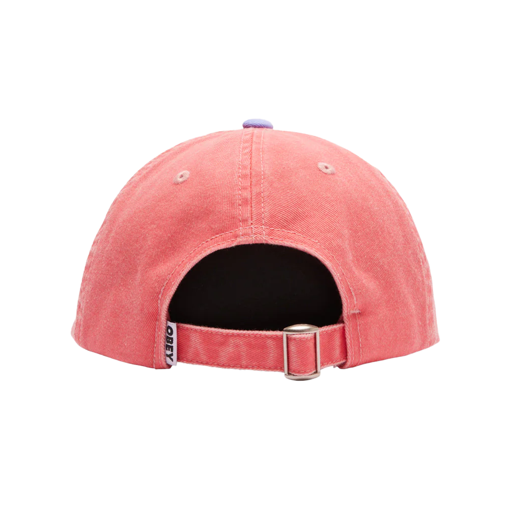 Obey Pigment tone lowercase 6 Panel - Coral