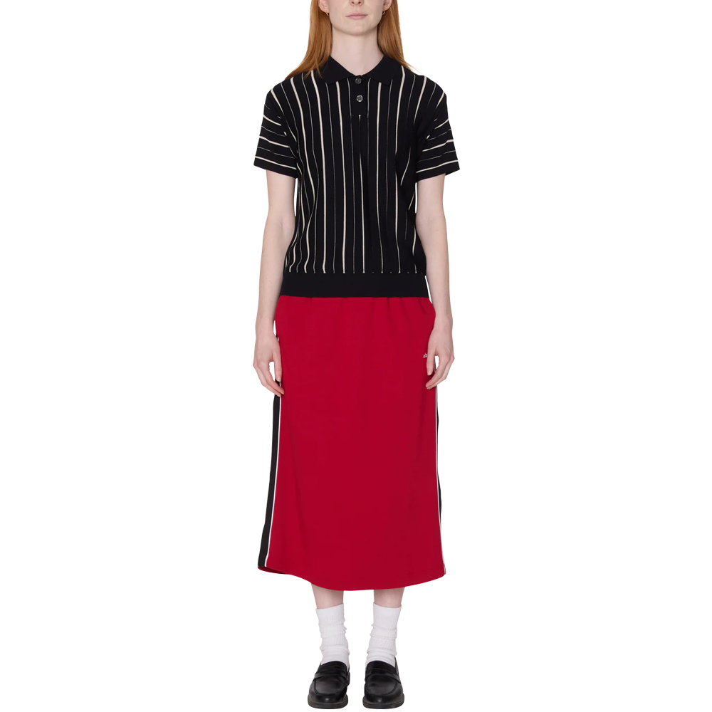 Obey Arlo stripe polo sweater - Black