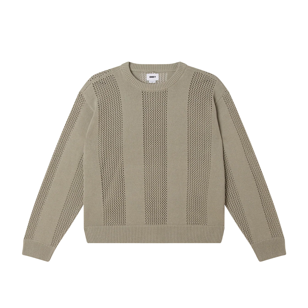 Obey Crochet sweater - London Fog