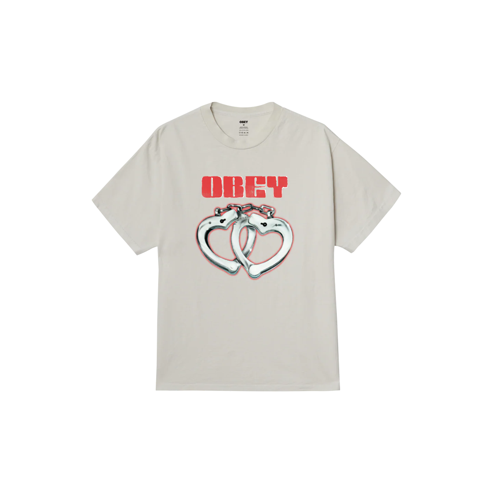 Obey Cuffs T-shirt - pig. Chalk