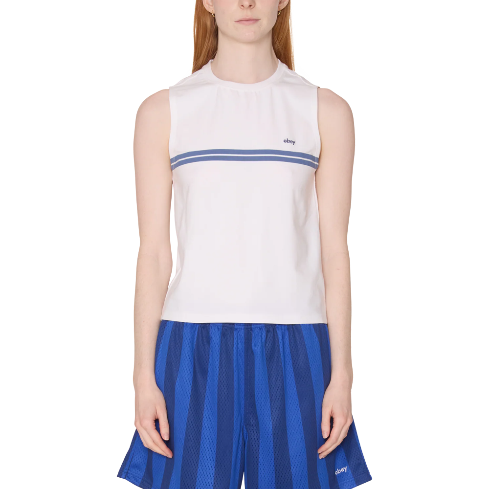 Obey Freya Stripe Tank - White
