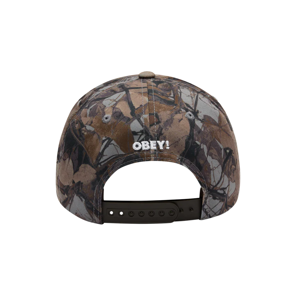 Obey Tool 5 panel Snapback - Fence camo multi
