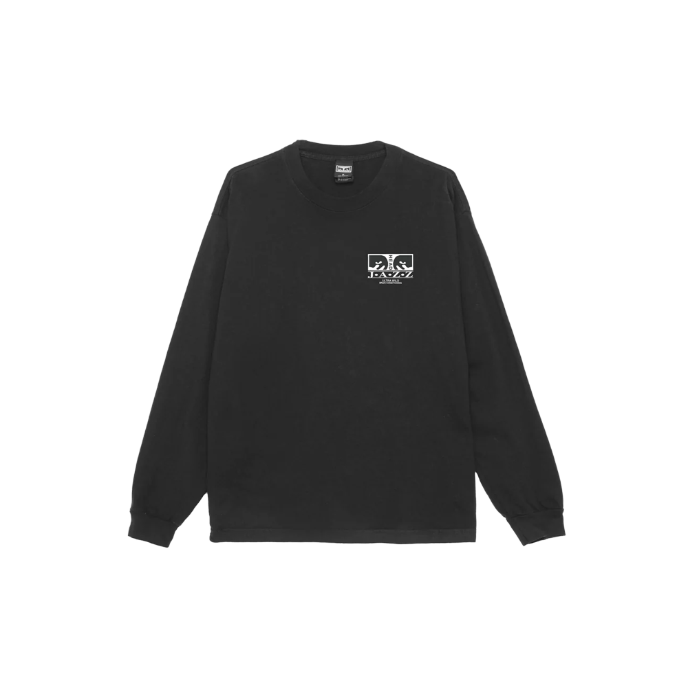 Obey Head jazz 2 LS T-shirt - pig. true vintage black