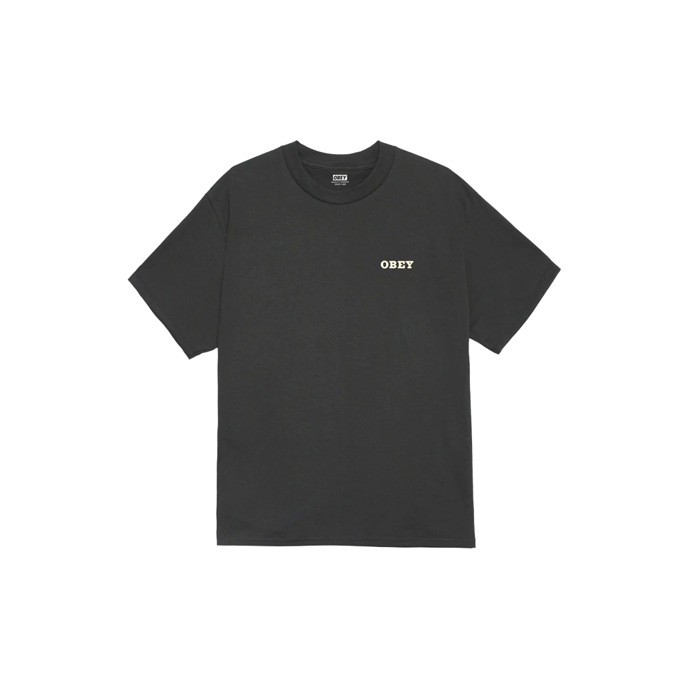 Obey Savage sound leopard tee - Vintage Black