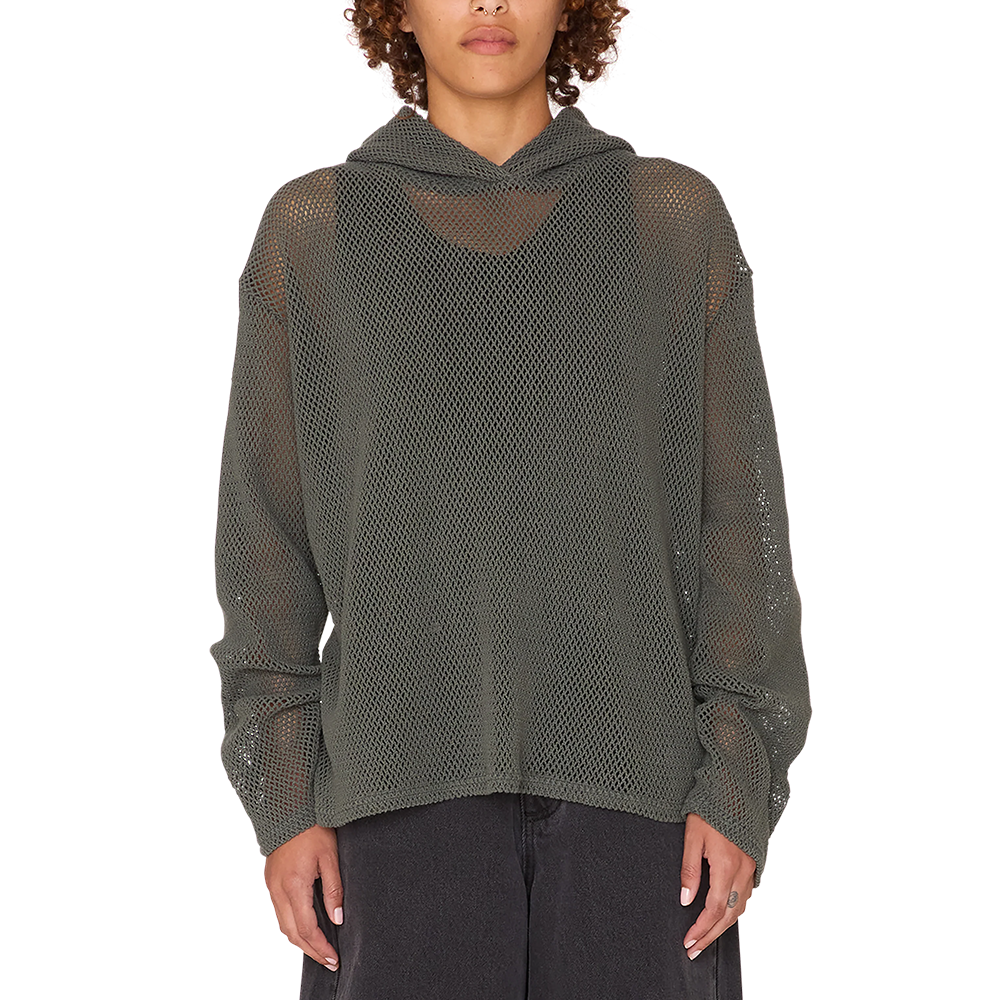 Obey Billy mesh Ls Hood - Ink
