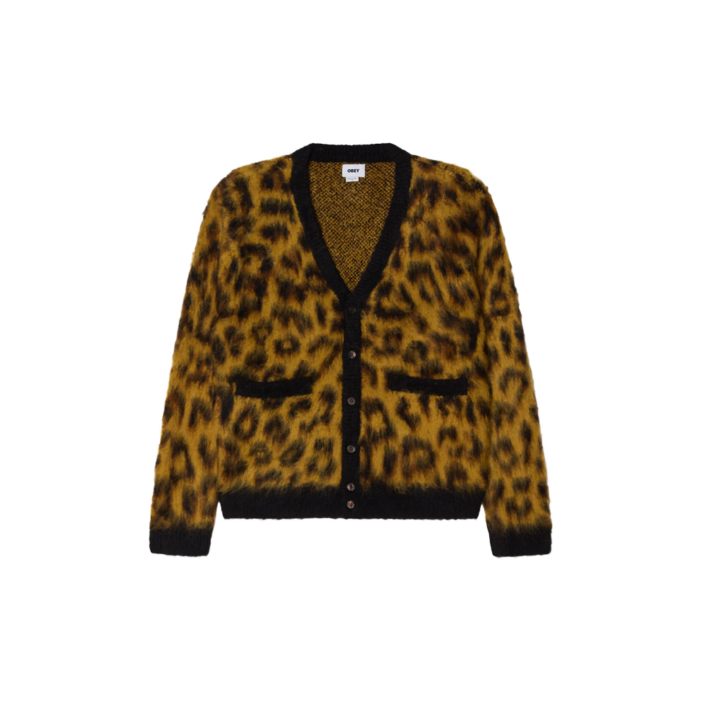 Obey Patron Cardigan - Leopard