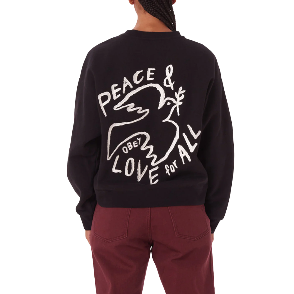 Obey Peace dove Crewneck - Black