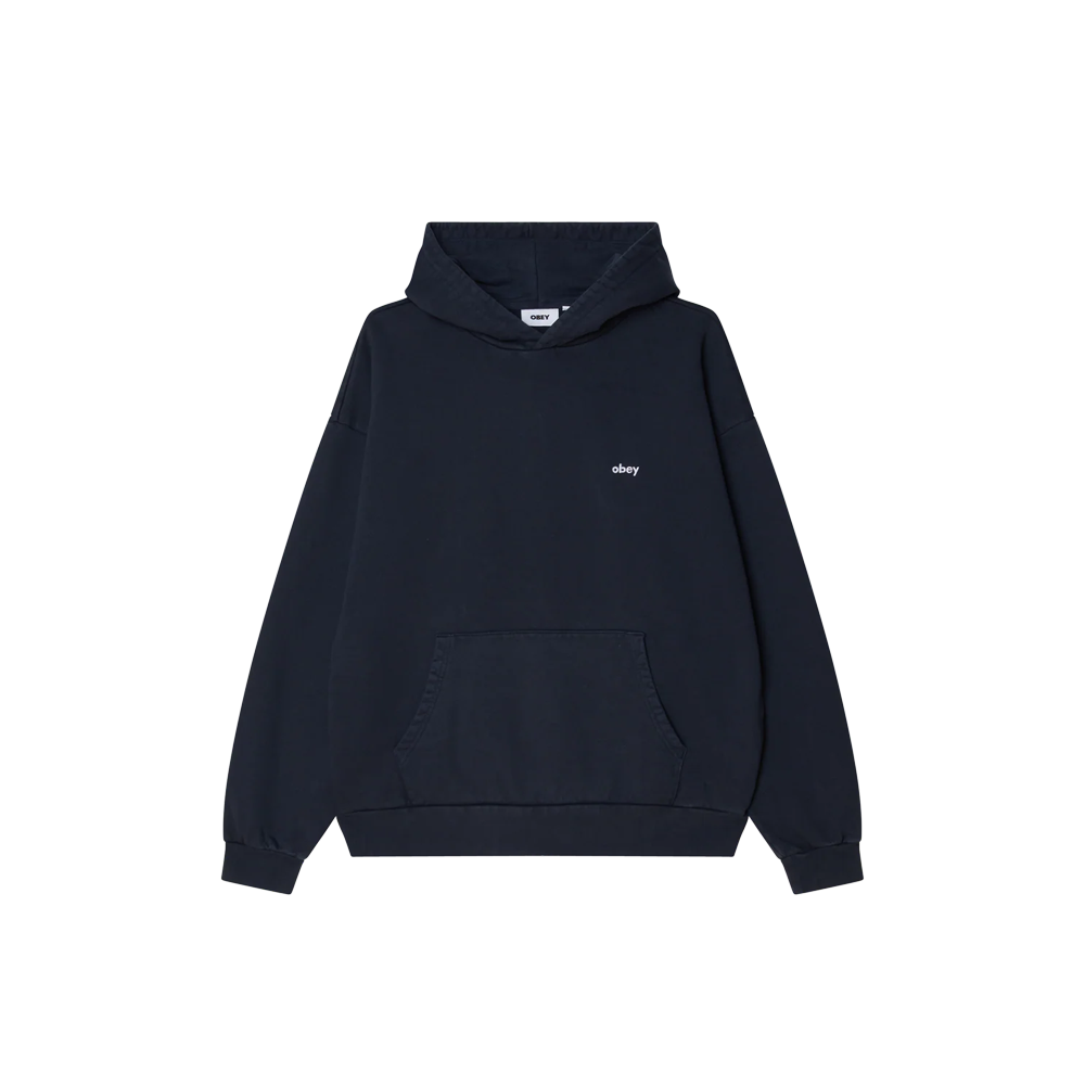 Obey Lowercase Pigment Hood Pullover - Pig. Dark Navy