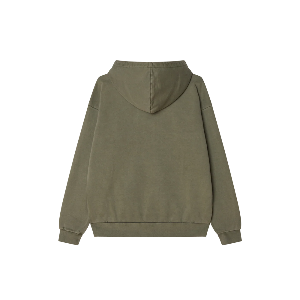 Obey Lowercase Pigment Hood Pullover - Pig. Deep lichen green