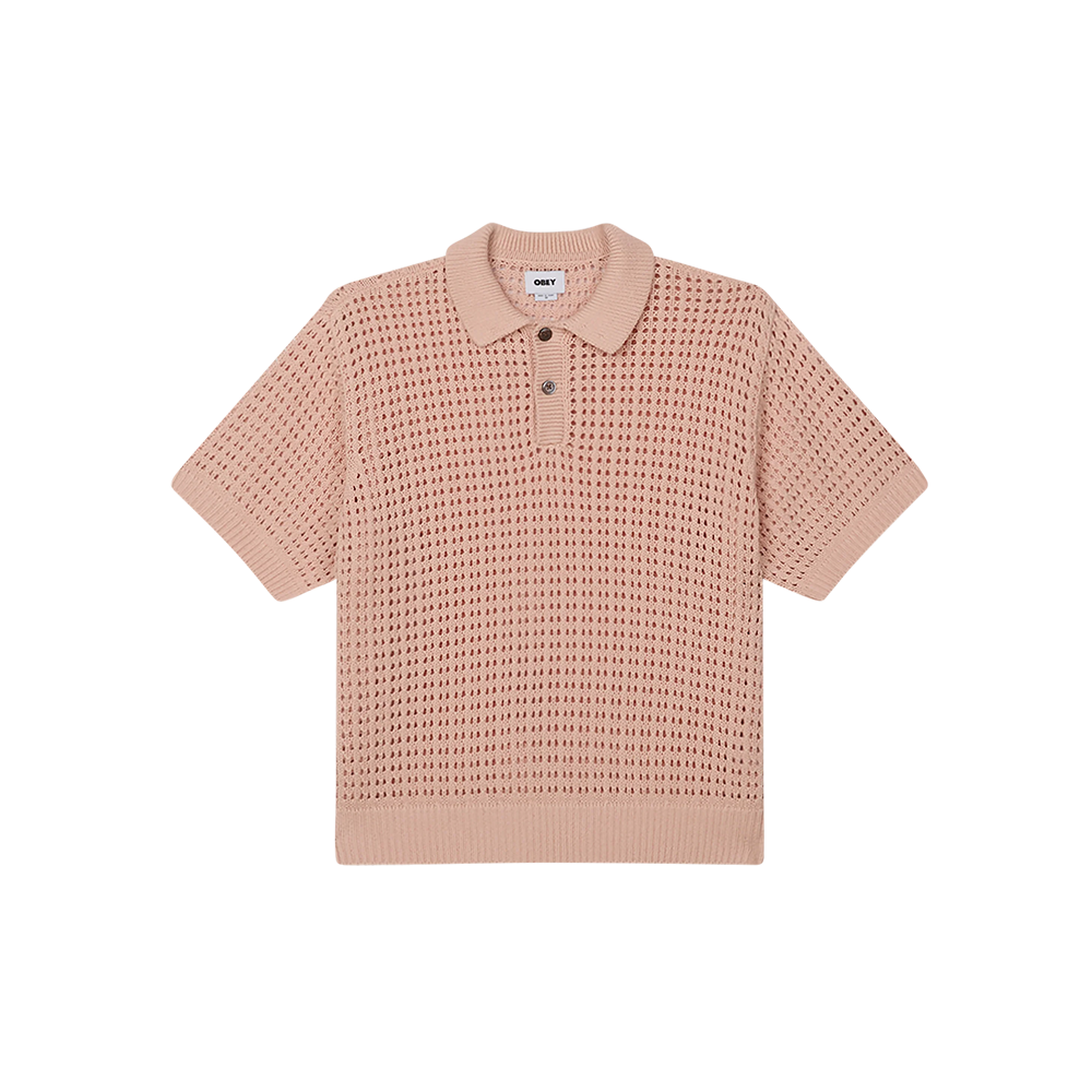 Obey Kody polo sweater - Pale Pink