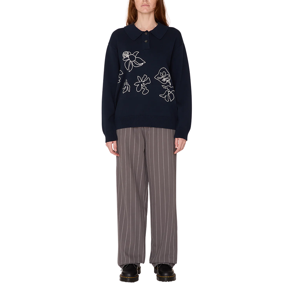 Obey Bloom Polo Sweater - Navy