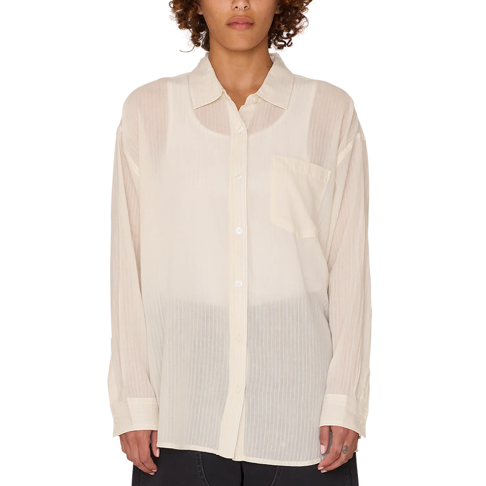 Obey Blythe Sheer Stripe shirt - Azurine Multi