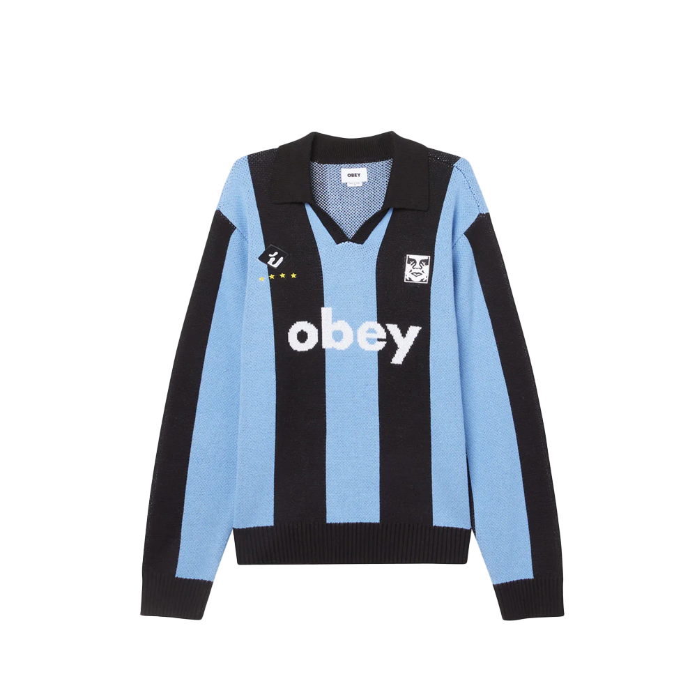 Obey Soccer Jersey Sweater - Light Blue