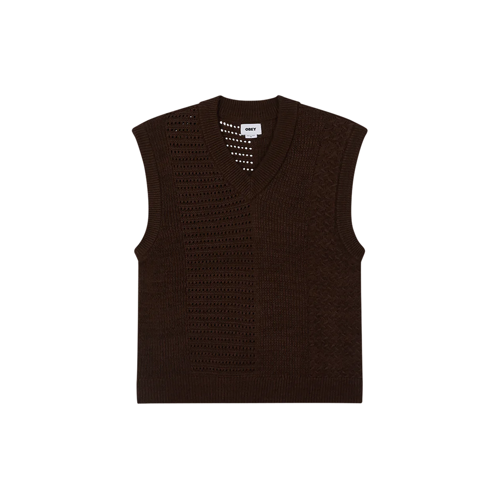 Obey Garret Sweater vest - Java Brown