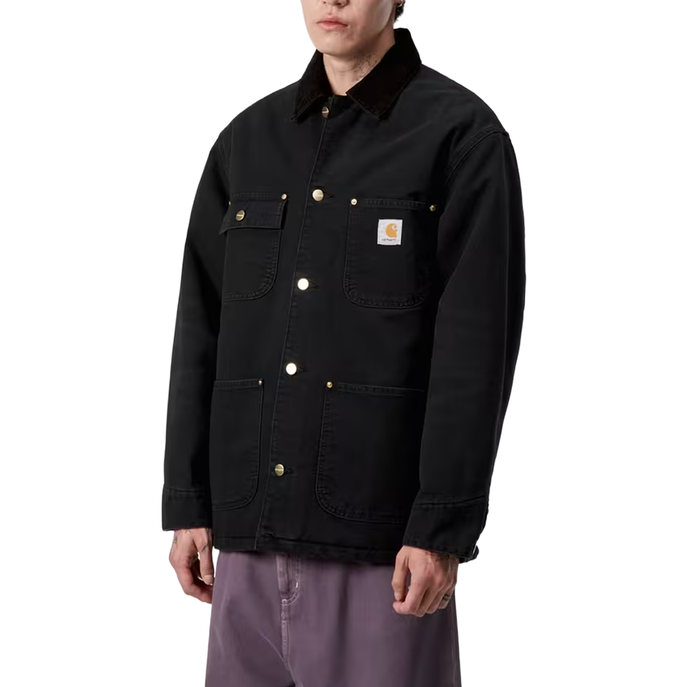 Carhartt WIP OG Chore Coat - Black Stone canvas