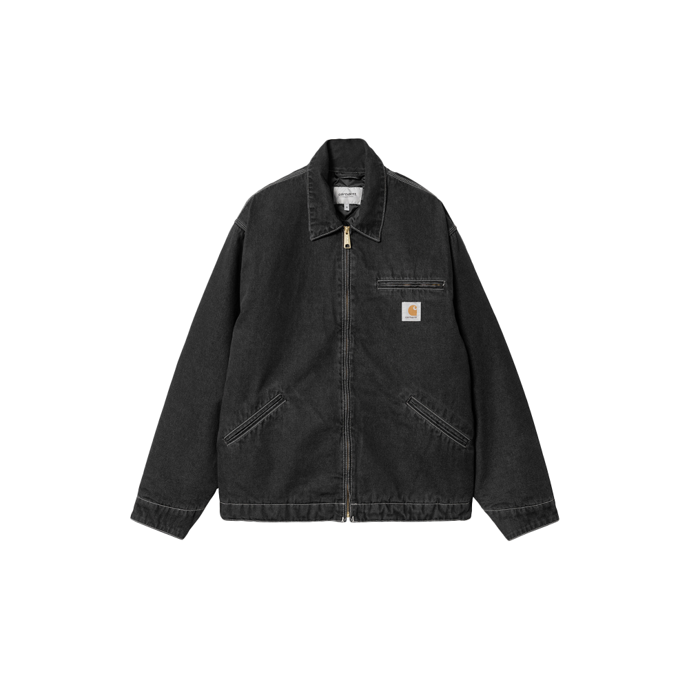 Carhartt WIP OG Detroit Jacket (Summer) - Black stone washed