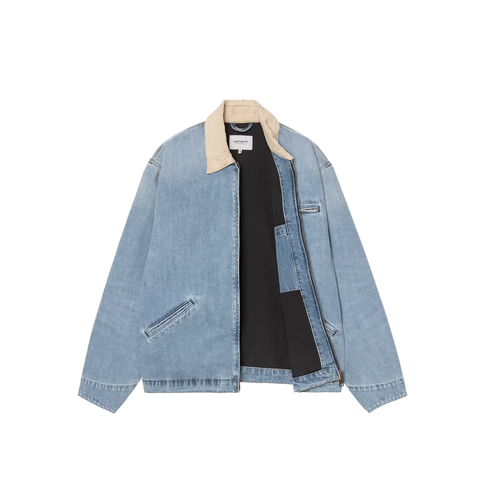 Carhartt WIP OG Detroit Jacket - Blue / Dusty H Brown (Burst washed)
