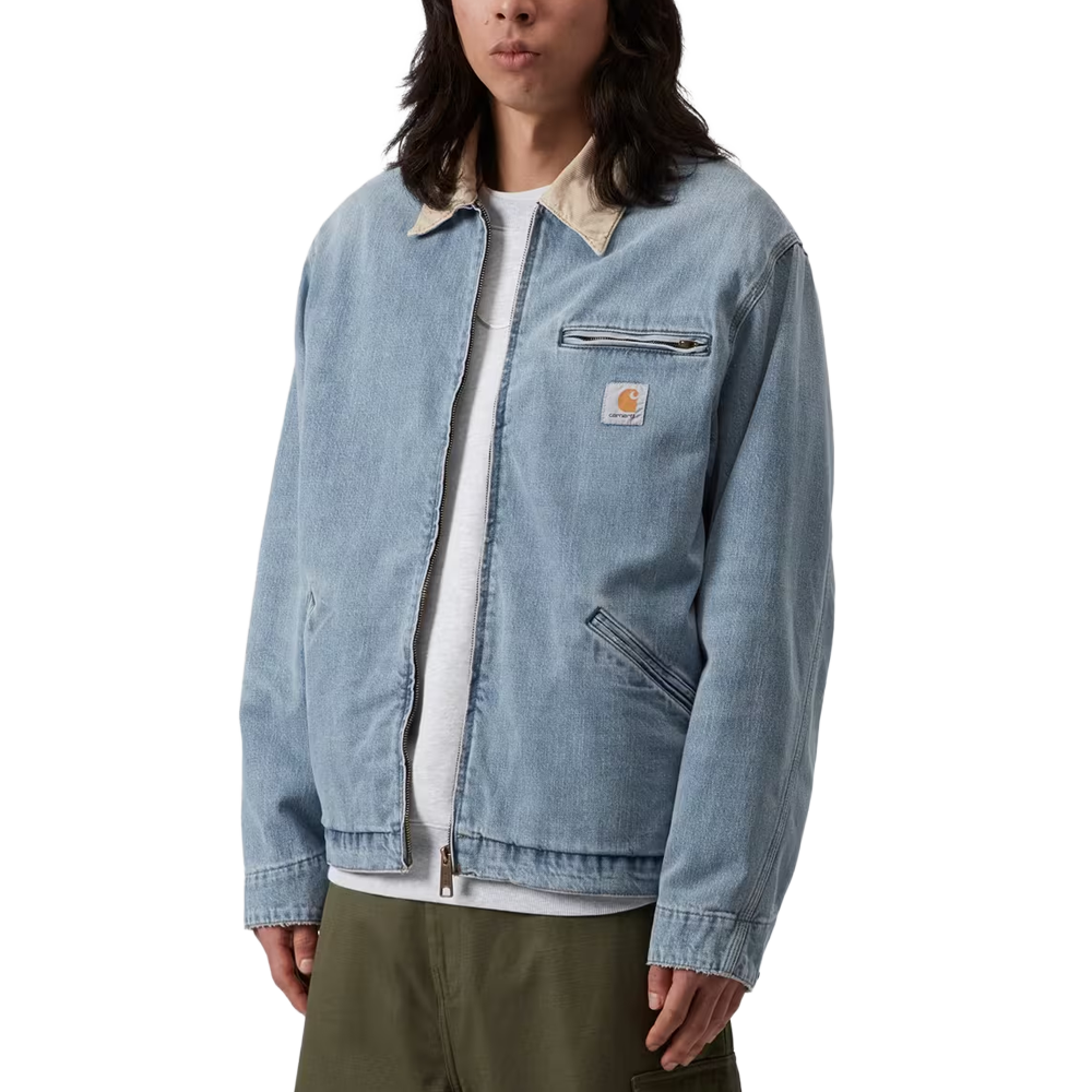 Carhartt WIP OG Detroit Jacket - Blue / Dusty H Brown (Burst washed)