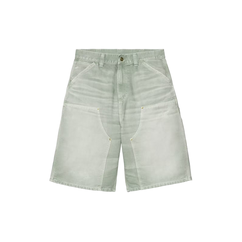 Carhartt WIP OG Double Knee Short - Shady Green, Destroy wash