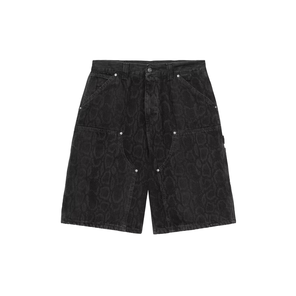 Carhartt WIP OG Double Knee Short - Snake Camo, Black