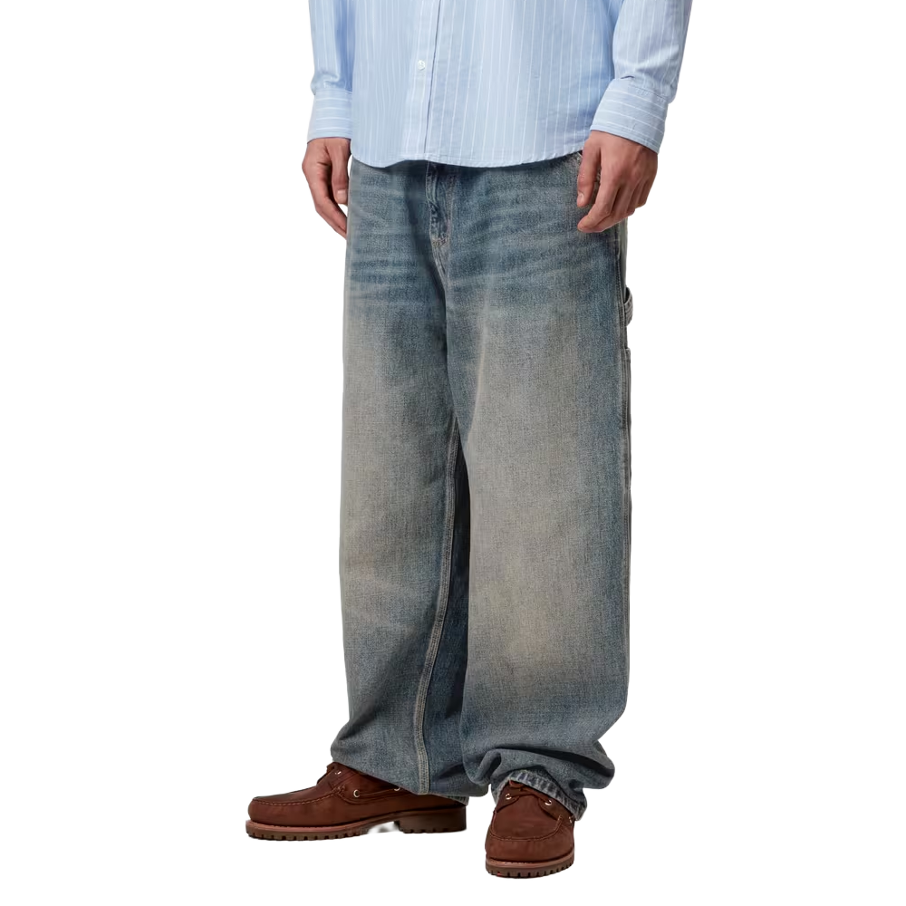 Carhartt WIP OG Single Knee Pant - Blue worn used wash