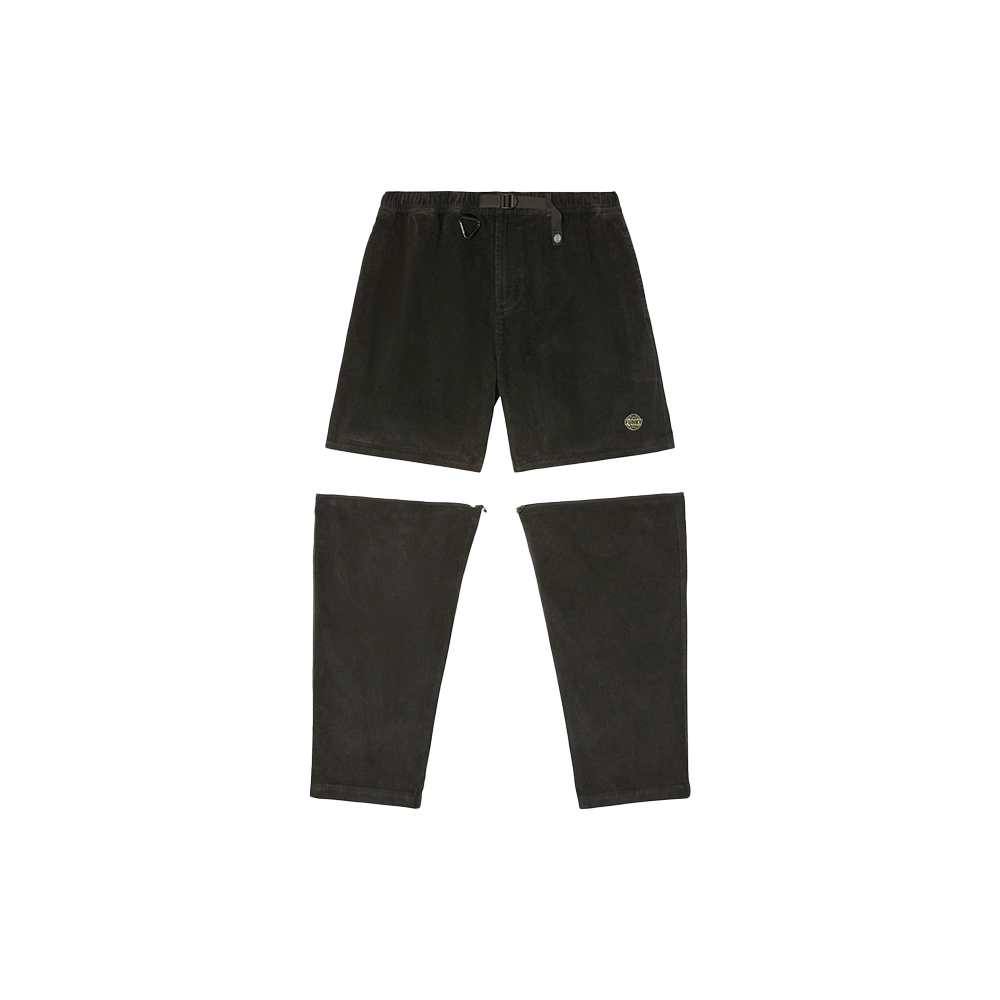 Funky Round Corduroy Trousers - Washed Black