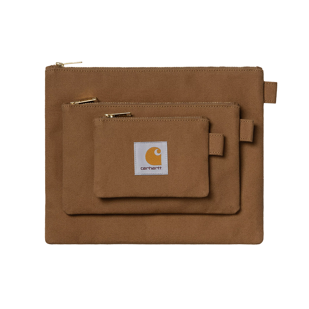 Carhartt WIP Canvas Pouch Set - Hamilton Brown