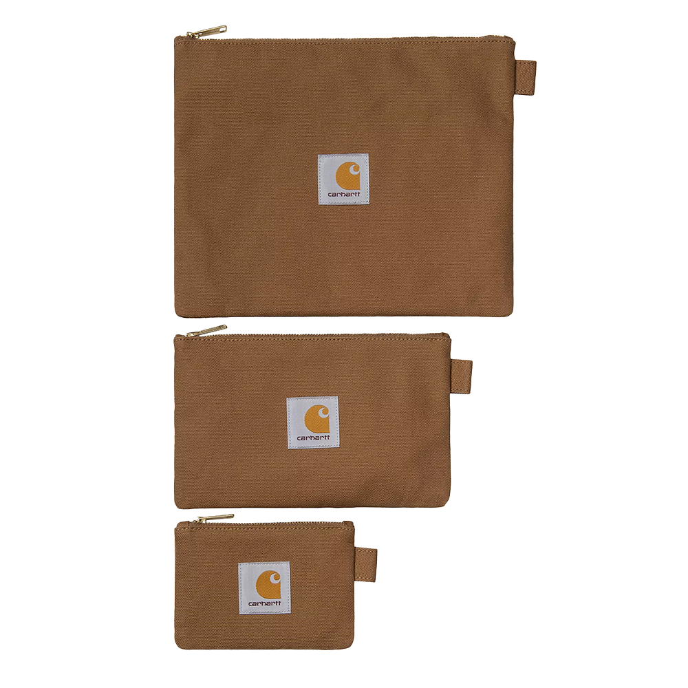 Carhartt WIP Canvas Pouch Set - Hamilton Brown