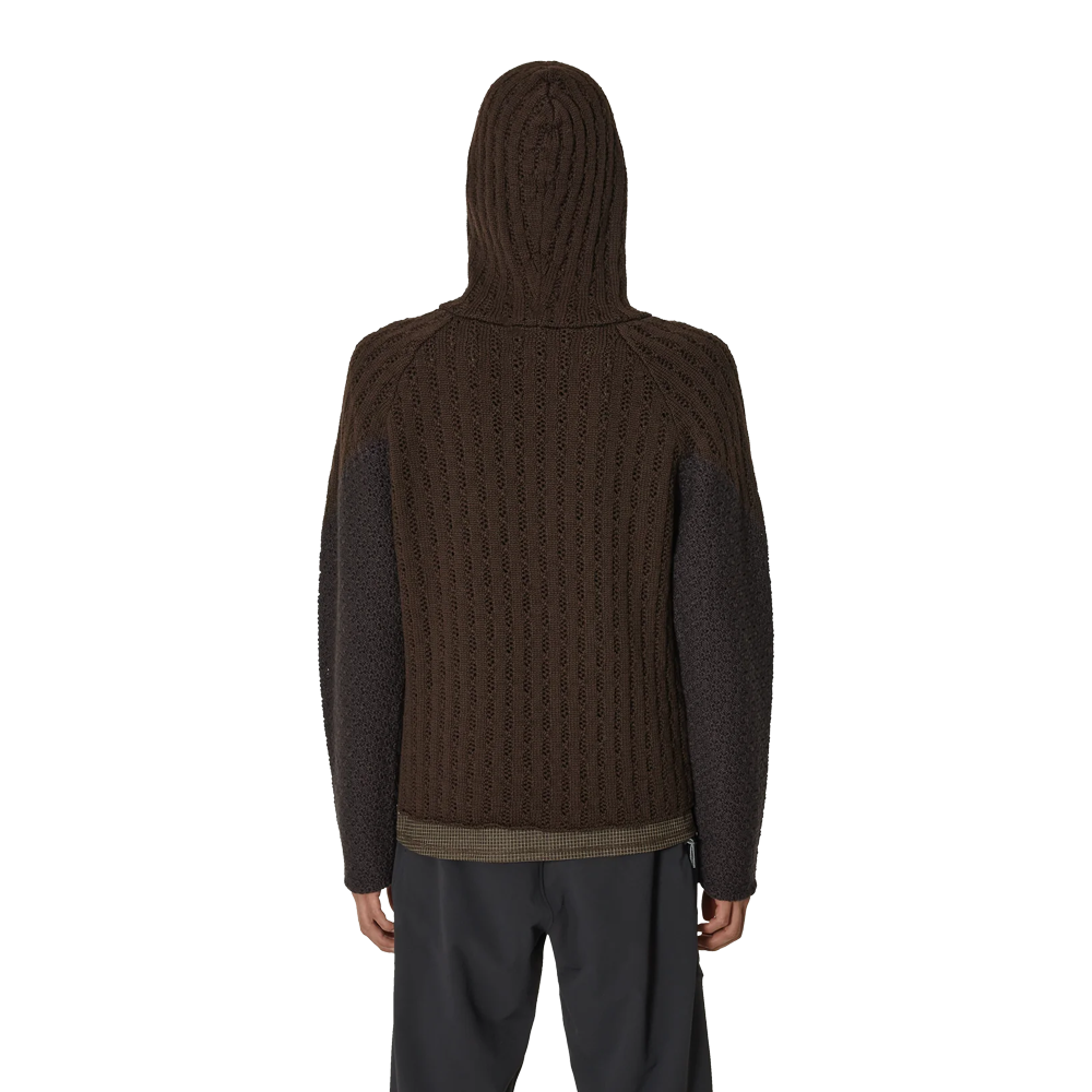 Roa Flower Stitch Hoodie - Brown