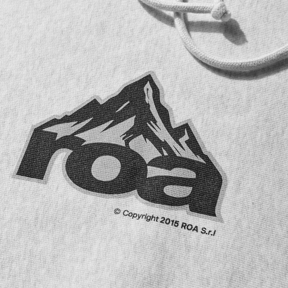 Roa Mountain Logo Hoodie - Light Grey