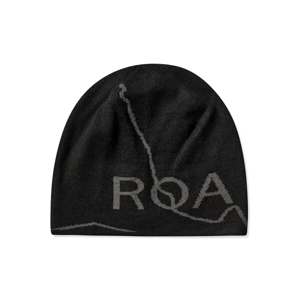 Roa Logo Wool Beanie - Black