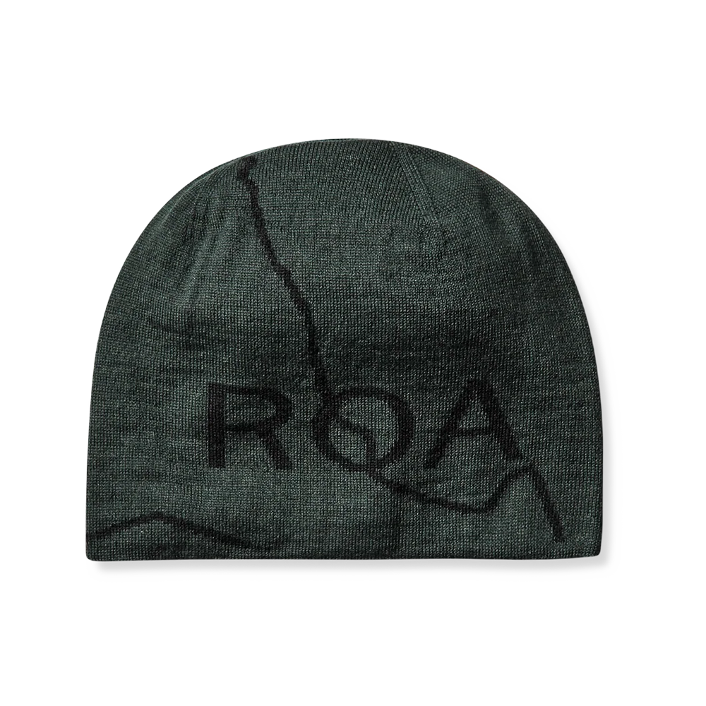 Roa Logo Wool Beanie - Dark Green