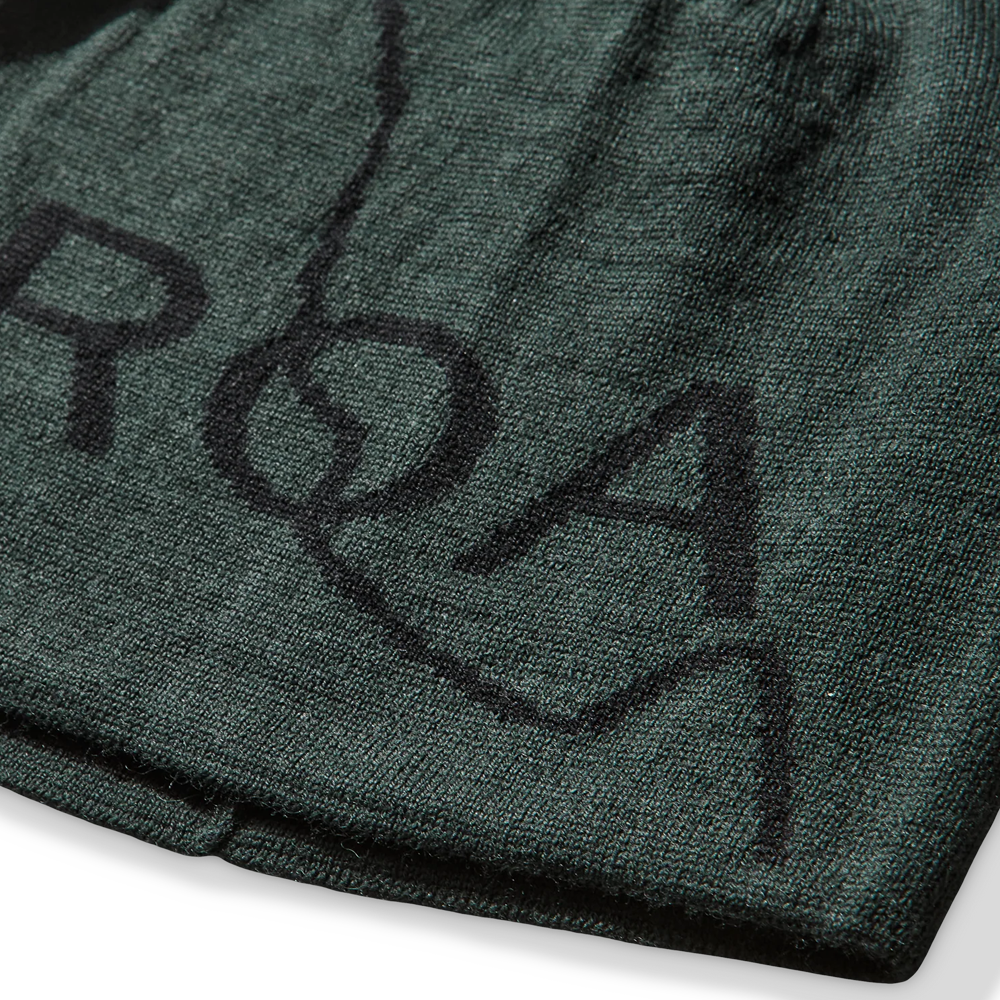 Roa Logo Wool Beanie - Dark Green