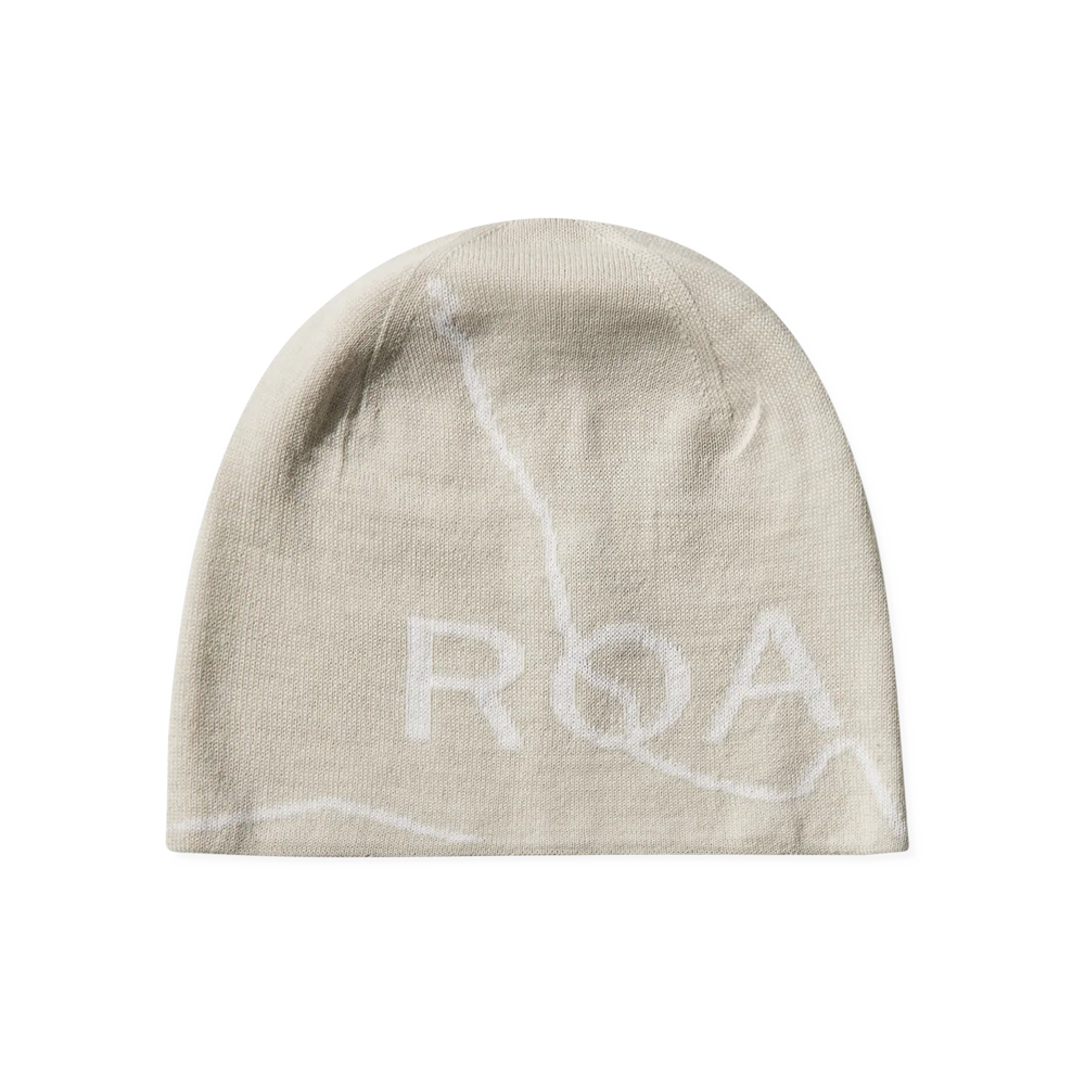 Roa Logo Wool Beanie - Off White