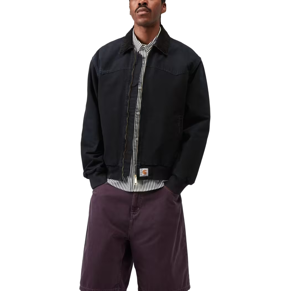 Carhartt WIP OG Santa Fe Jacket -  Black, Grind washed