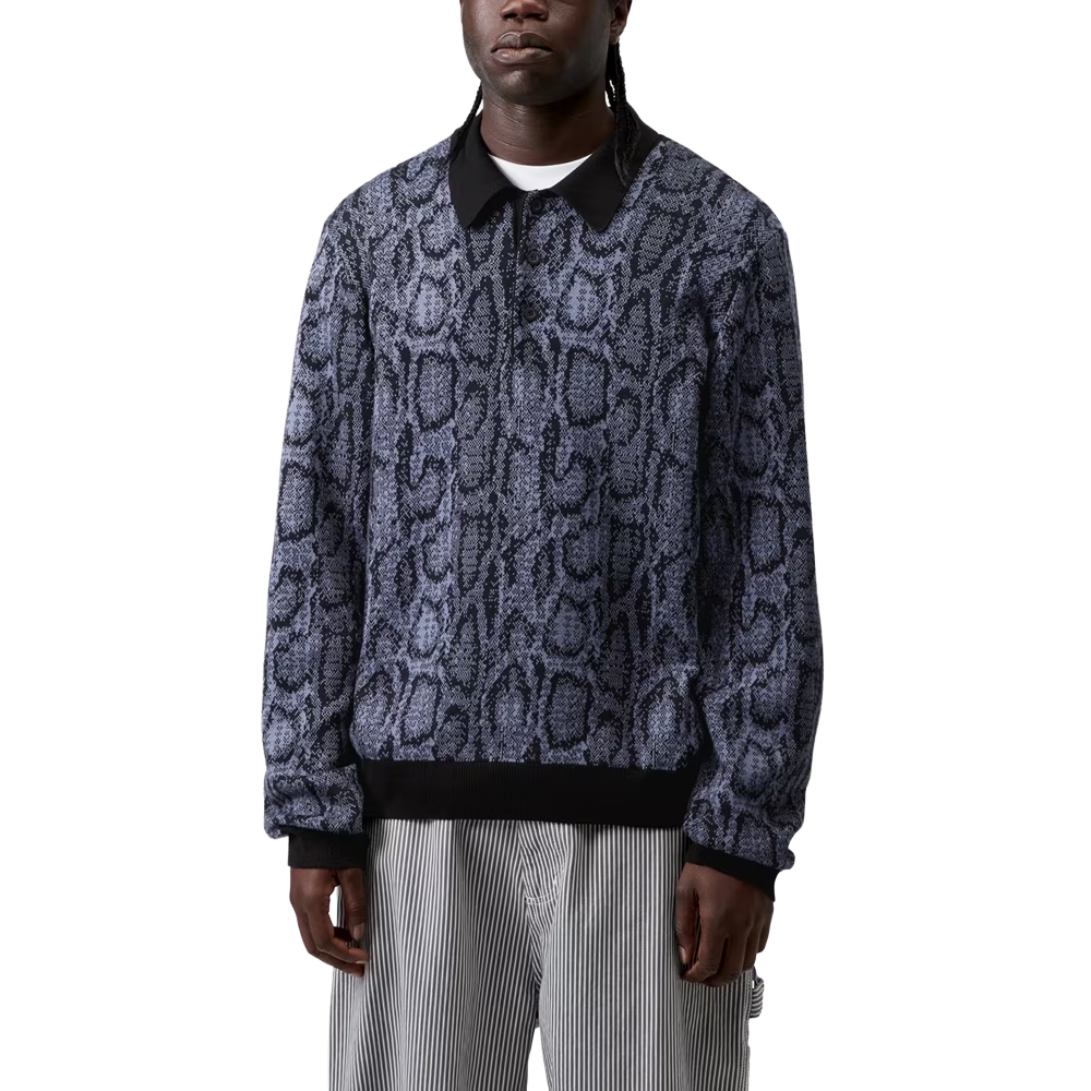 Carhartt WIP L/s Snake Polo Camo - Velve